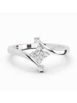 Sparkles - Lab Grown Diamond 0.098 Ct Ring for Women 14K Silver Diamonds