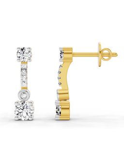 Sparkles - Lab Grown Diamond 0.74 Carat Drop Earrings for Women 14K Yellow Gold