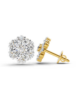 Sparkles - Lab Grown Diamond 2.14 Carat Stud Earrings for Women 14K Yellow Gold