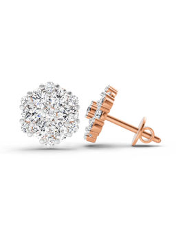 Sparkles - Lab Grown Diamond 2.14 Carat Stud Earrings for Women 14K Rose Gold