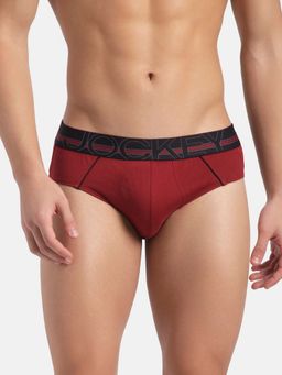 Jockey - US14 Men Super Combed Cotton Solid Brief - Sundried Tomato