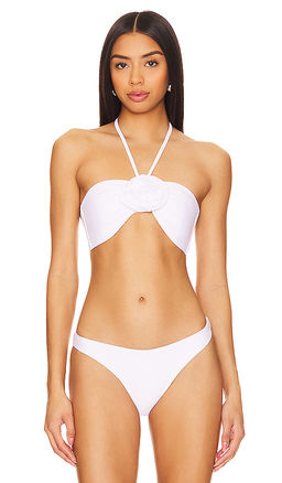 Milly - Cabana Rosette Halter Bikini Top