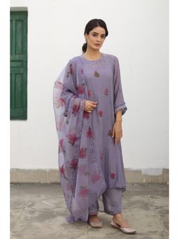 Begum Pret - Jaffer Purple Kurta (Set of 4)