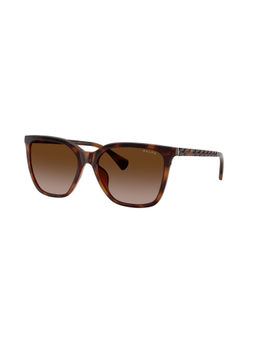 RALPH - Women Gradient Brown Lens Square Sunglasses (0Ra5328U61491356) (56)