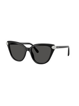 SWAROVSKI - Women Uv Protected Black Lens Cat Eye Sunglasses (0Sk603910018756) (56)