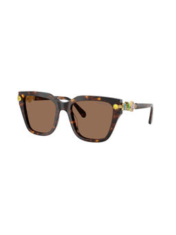 SWAROVSKI - Women Uv Protected Brown Lens Irregular Sunglasses (0Sk604110027353) (53)