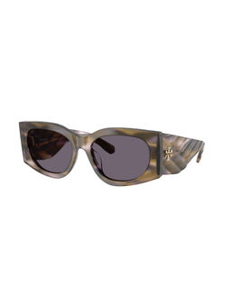 TORY BURCH - Women Uv Protected Purple Lens Irregular Sunglasses (0Ty7221U20271A56) (56)