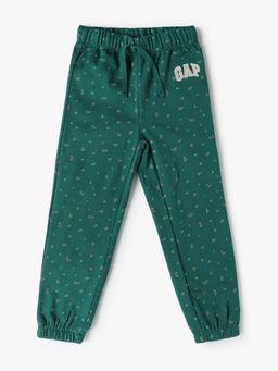 GAP - Girls Green Knitted Relaxed Fit Floral Trouser