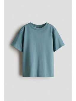 H&M - Unisex Turquoise Loose-Fit Pima Cotton T-Shirt