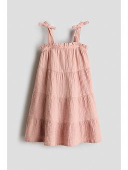 H&M - Girls Pink Cotton Muslin Dress