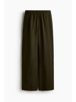 H&M - Women Green Wide Pull-On Pant