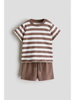 H&M - Boys Brown 2-Piece Cotton Jersey Set