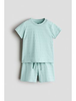 H&M - Boys Turquoise 2-Piece Cotton Jersey Set