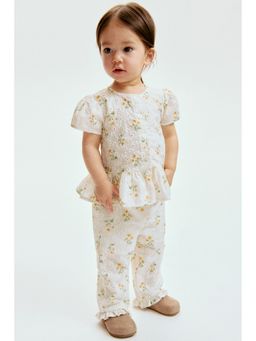 H&M - Girls White 2-Piece Broderie Anglaise Set