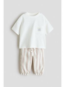 H&M - Boys White 2-Piece Linen-Blend Set