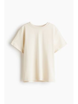 H&M - Women Beige Oversized Cotton T-Shirt