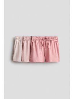 H&M - Girls Pink 3-Pack Cotton Jersey Shorts