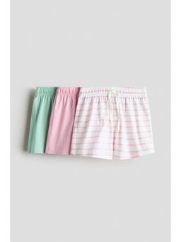 H&M - Girls Pink 3-Pack Cotton Jersey Shorts