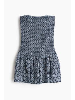 H&M - Women Blue Smocked Tiered Dress