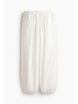 H&M - Women White Cotton Balloon Joggers