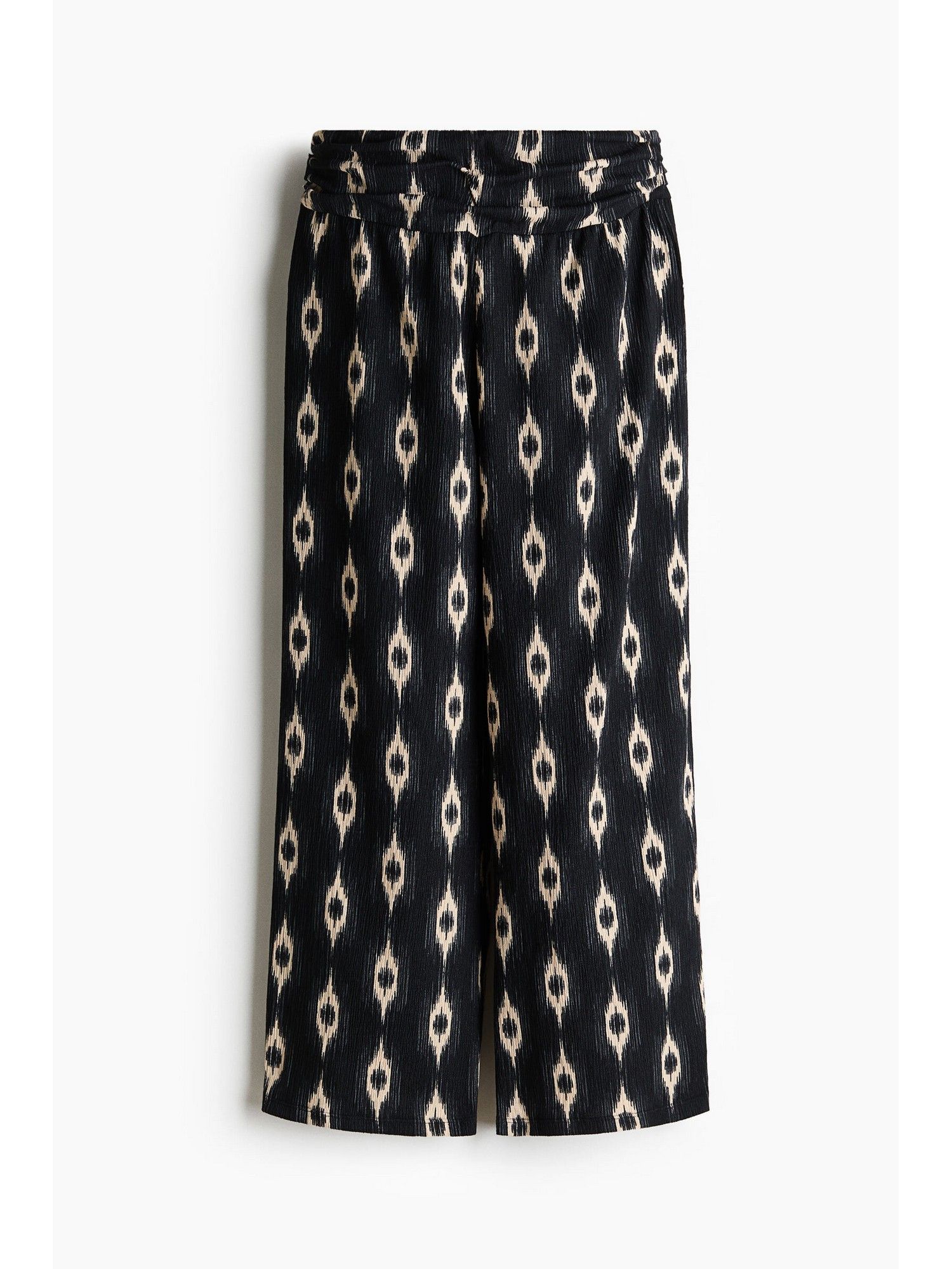 h&m Women Black Wide Gathered-Waist Trousers-picture-44