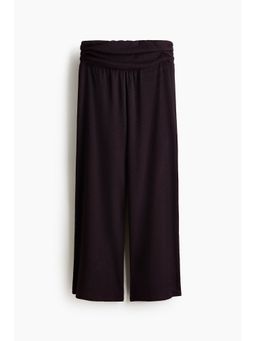 H&M - Women Purple Wide Gathered-Waist Trousers