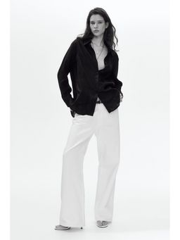 H&M - Women Black Linen Shirt