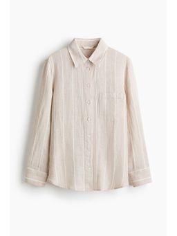 H&M - Women Beige Linen Shirt