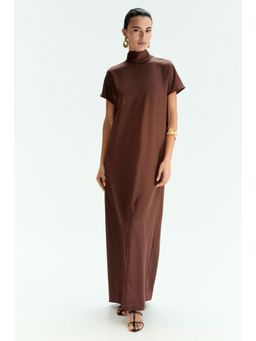 H&M - Women Brown Scarf-Detail Maxi Dress