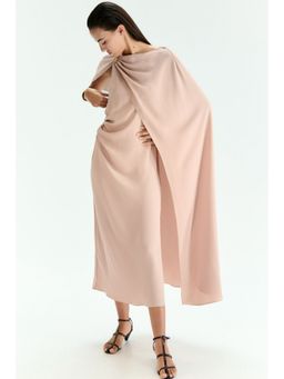 H&M - Women Beige Cape-Detail Dress