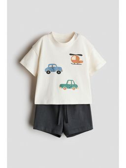 H&M - Boys White 2-Piece Cotton Set