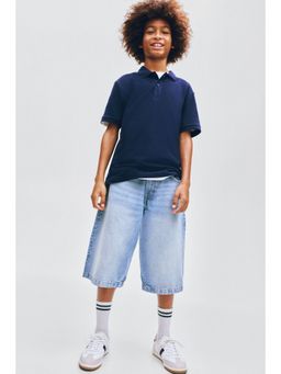 H&M - Boys Blue Baggy Fit Denim Shorts