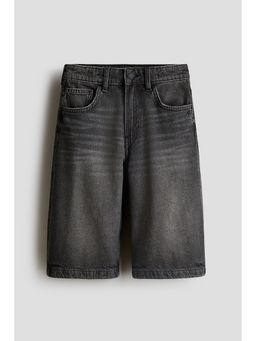 H&M - Boys Black Baggy Fit Denim Shorts