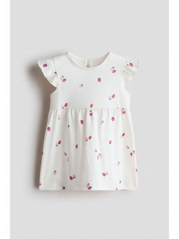 H&M - Girls White Cotton Dress