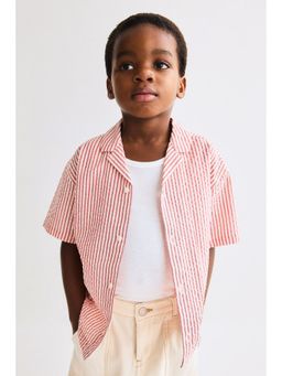 H&M - Boys Red Seersucker Resort Shirt