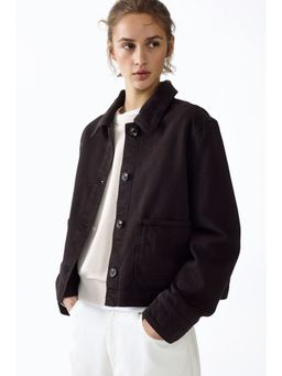 H&M - Women Brown Cotton Twill Shacket