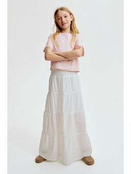 H&M - Girls White Tiered Skirt