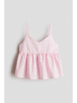 H&M - Girls Pink Peplum Strappy Top