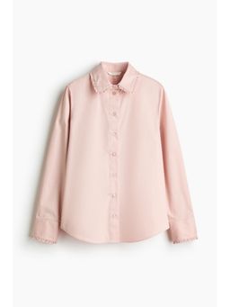 H&M - Women Pink Cotton Poplin Shirt