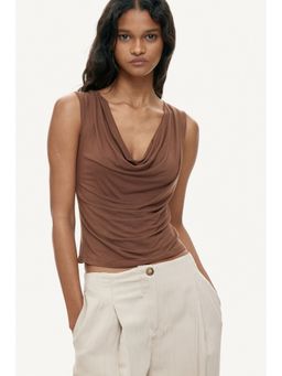 H&M - Women Brown Cowl-Neck Jersey Top