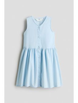 H&M - Girls Blue Sleeveless Seersucker Dress