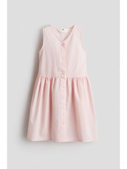 H&M - Girls Pink Sleeveless Seersucker Dress