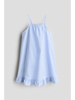 H&M - Girls Blue Flounced Strappy Dress