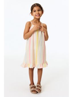 H&M - Girls Multi-Color Flounced Strappy Dress