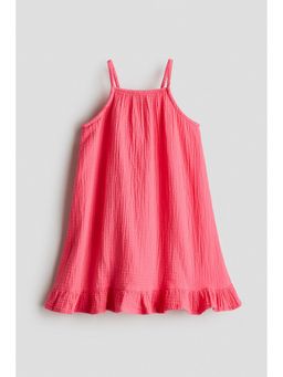 H&M - Girls Pink Flounced Strappy Dress