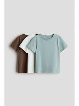 H&M - Boys Turquoise 3-Pack Cotton T-Shirts