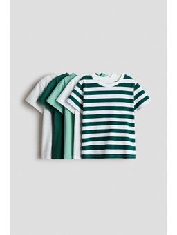 H&M - Boys Green 5-Pack Cotton T-Shirts