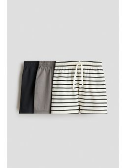 H&M - Boys Black 3-Pack Cotton Jersey Shorts