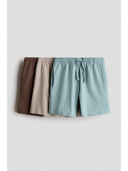 H&M - Boys Turquoise 3-Pack Cotton Jersey Shorts