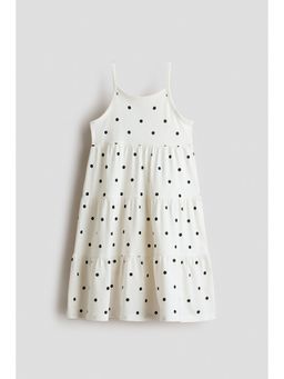 H&M - Girls White Tiered Cotton Dress